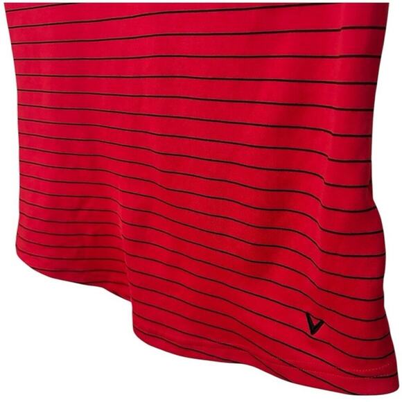 Callaway Red Striped Polo Shirt Women’s S Golf Activewear Performance - Picture 4 of 6